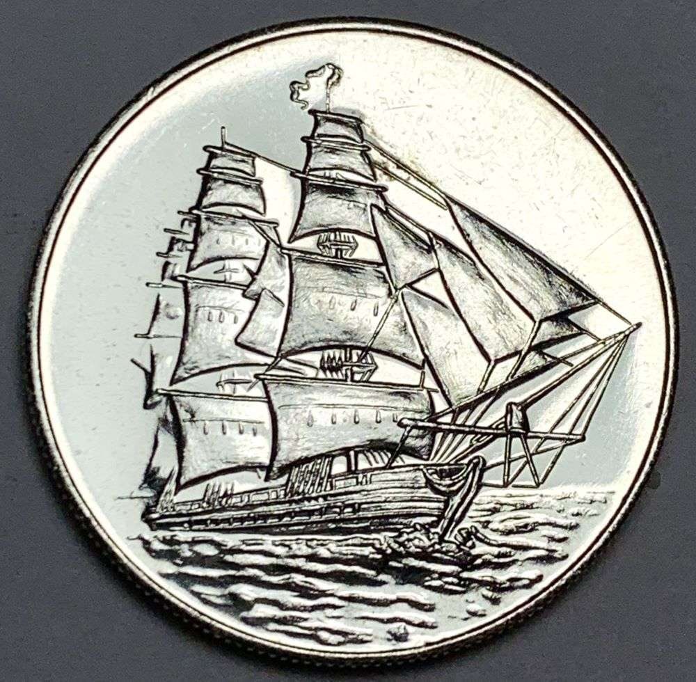 1880's Sailing Ship Silver Trade Unit 1 ozt .999 Silver (1 of 2)