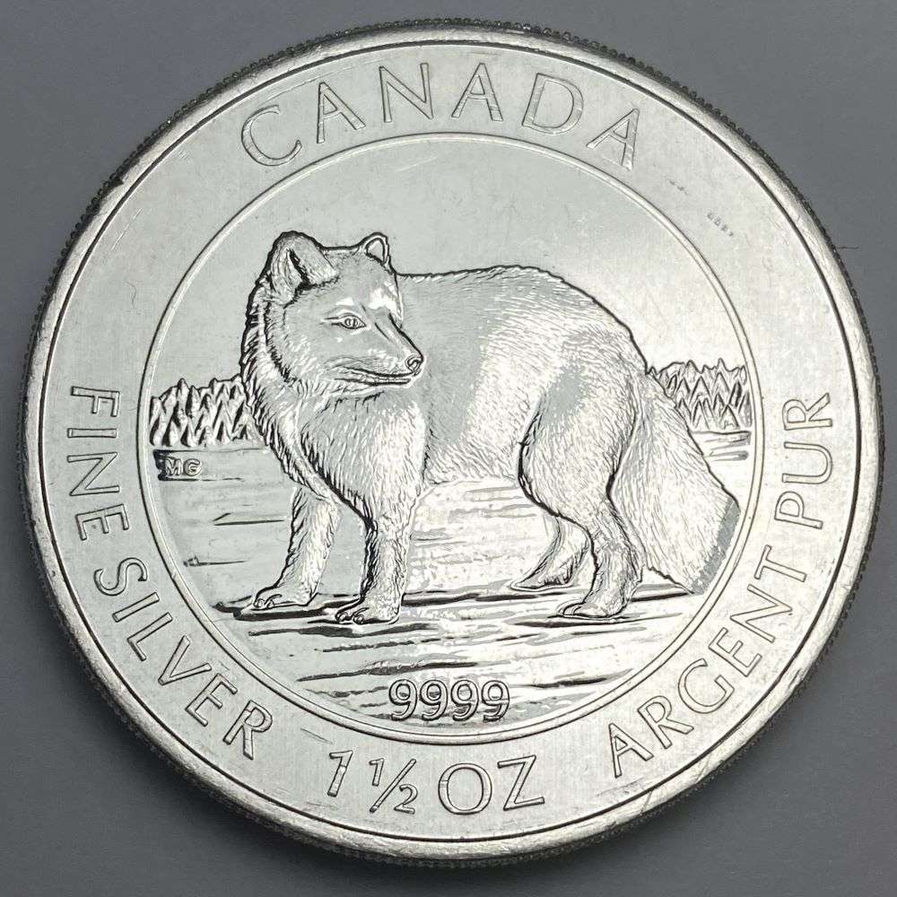 2014 Canada $8 Arctic Fox 1.5 ozt .9999 Silver: Winner shall receive the exact coin shown here. (RR/B)
