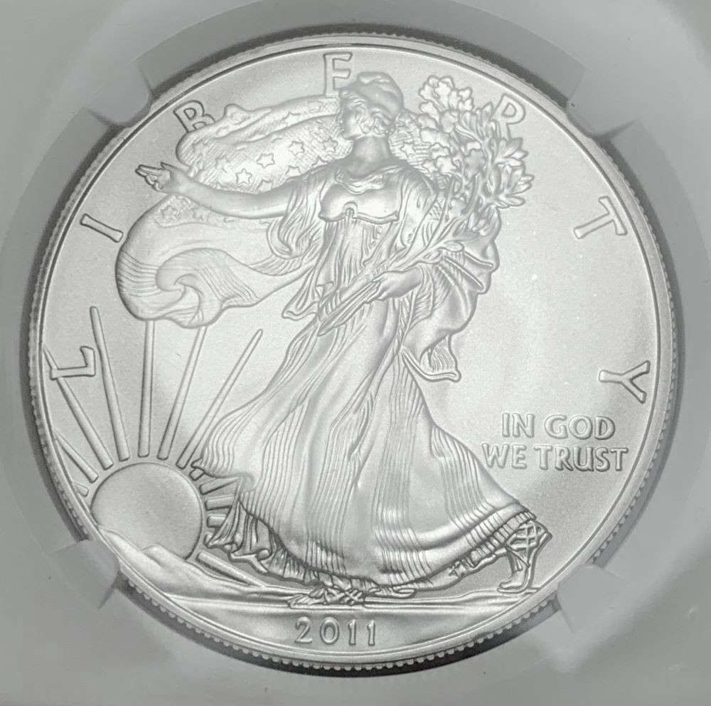 2011 American Silver Eagle NGC MS70 25th Anniversary (1 of 4)