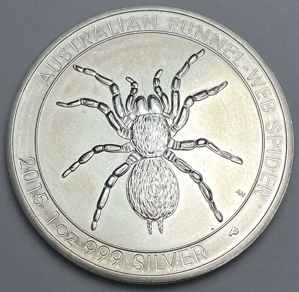2015-P Australia Funnel-Web Spider 1 ozt .999 Silver Dollar (1 of 2)