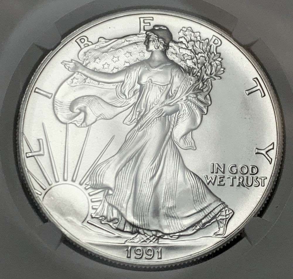 1991 American Silver Eagle NGC MS69 (1 of 4)
