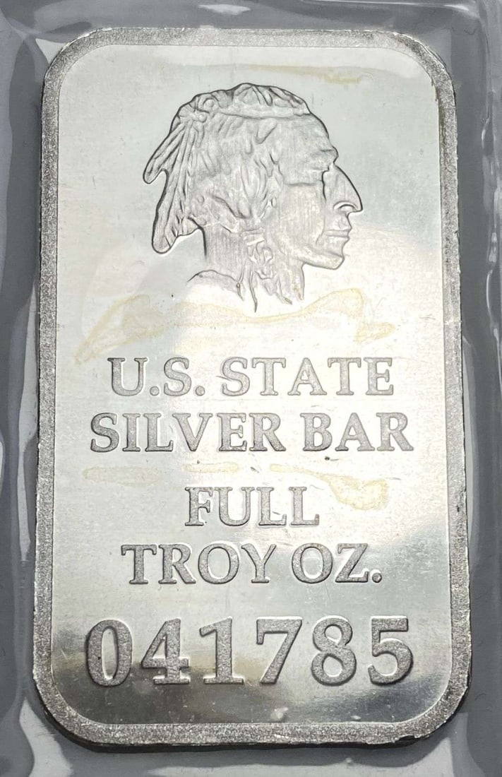 U.S. State Silver Bar "CA" 1 ozt .999 Silver Bar (1 of 2)