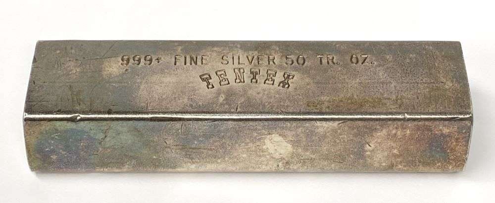 Rare Vintage Kitkat Low Mintage Tentex 50 ozt .999 Silver Bar (1 of 6)