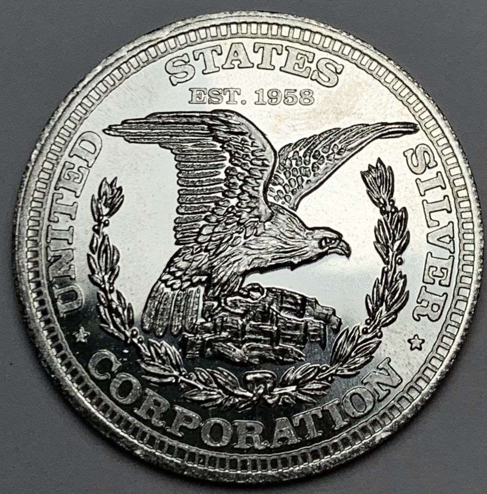 1974 U.S. Corporation World Trade And Commerce 1 ozt .999 Silver: Winner shall receive the exact coin shown here. (EP/B)