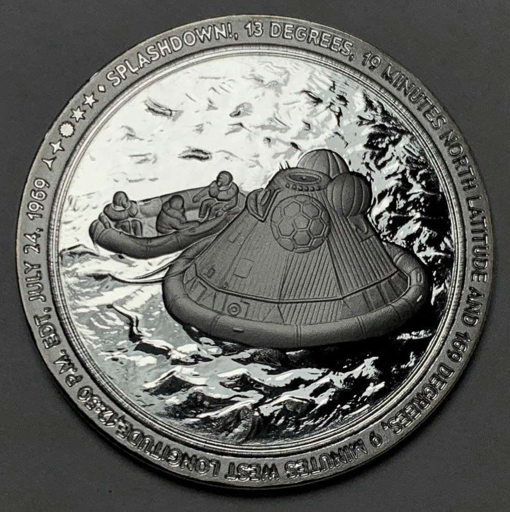1969-2019 Apollo 11 50th Anniversary 1 ozt .999 Silver: Winner shall receive the exact coin shown here. (JM/B)