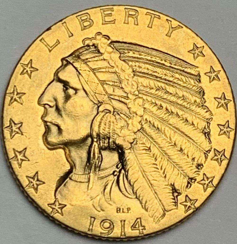 1914-D Gold $5 Indian Head MS63 (1 of 2)