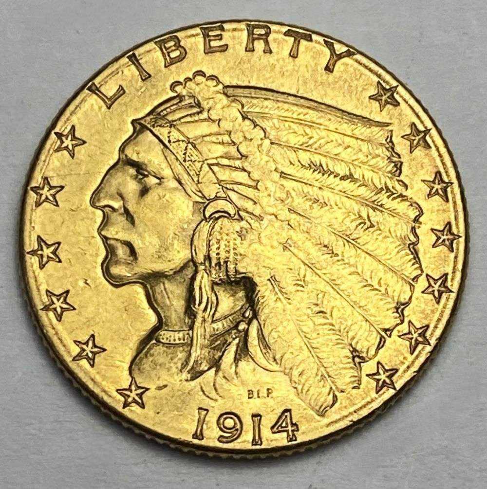 1914-D Gold $2.50 Indian Head MS63 (1 of 2)