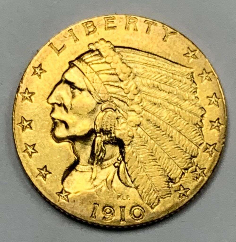 1910 Gold $2.50 Indian Head MS63 (1 of 2)