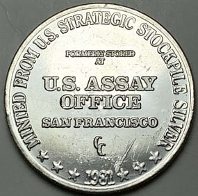 1981-CC U.S. Assay Office 1 ozt .999 Silver Trade Unit