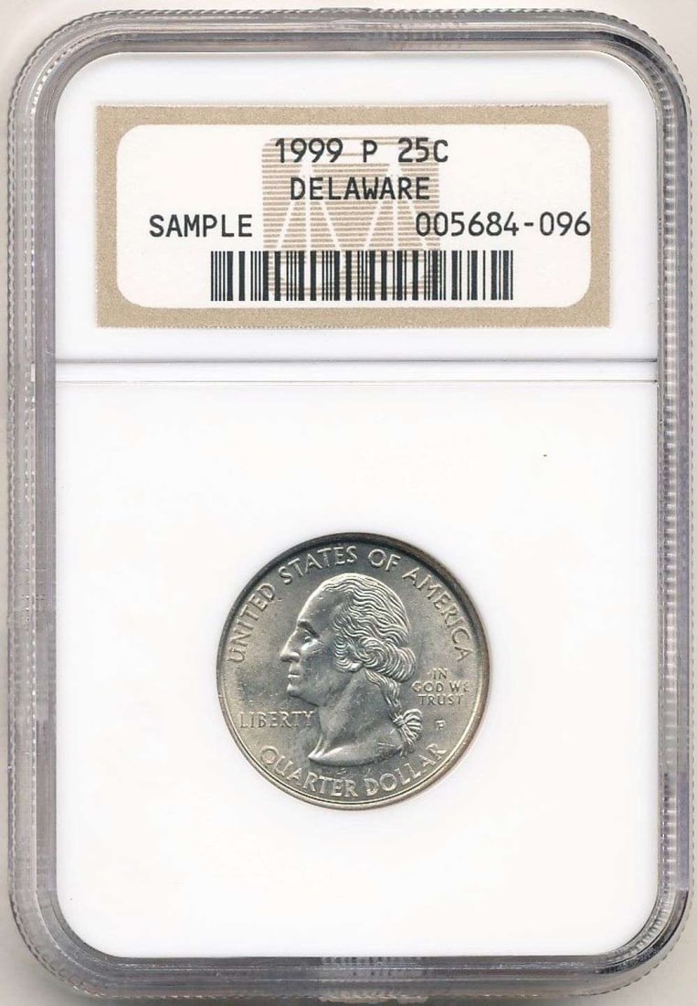 1999-P Washington Quarter Delware State Rare NGC Sample: Winner shall receive (1) coin precisely resembling the one shown here. (JM/TVC=LO)