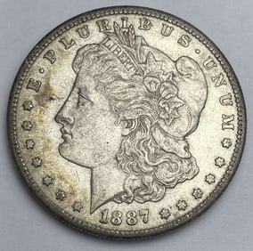 1887-S Morgan Silver Dollar AU