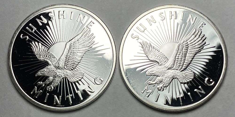 (2) Sunshine Minting Eagle Proof 1/2 ozt .999 Silver (1 of 2)