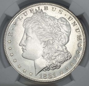1881-S Morgan Silver Dollar NGC MS67
