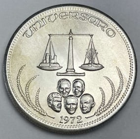 1972 Universaro World Trade 1 ozt .999 Silver