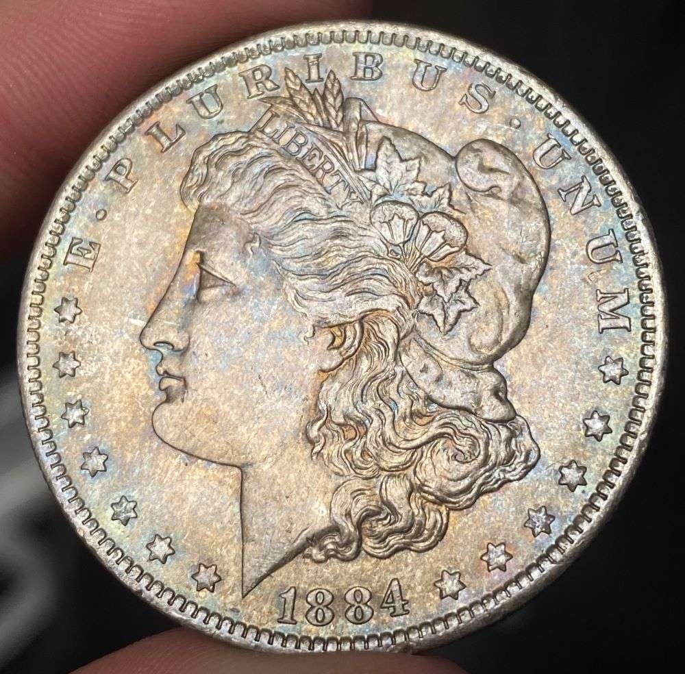 Toned 1884-O Morgan Silver Dollar MS64 (1 of 3)