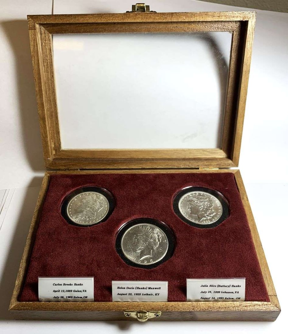1889-1925 Morgan & Peace Silver Dollar Set (3-coins) (1 of 5)