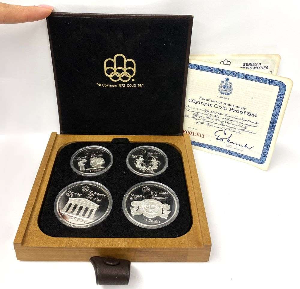 1976 Canada Olympics Silver Proof Set 4.32 ozt ASW (4-coins) (1 of 6)