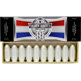 (20) 1 ozt Silver .45 Caliber Bullet Replica