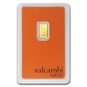 Box (20) Valcambi 1 Gram .9999 Gold Bar