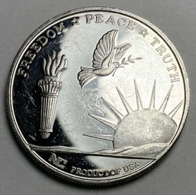 NC National Commercial "Freedom Peace Truth" Proof 1 ozt .999 Silver