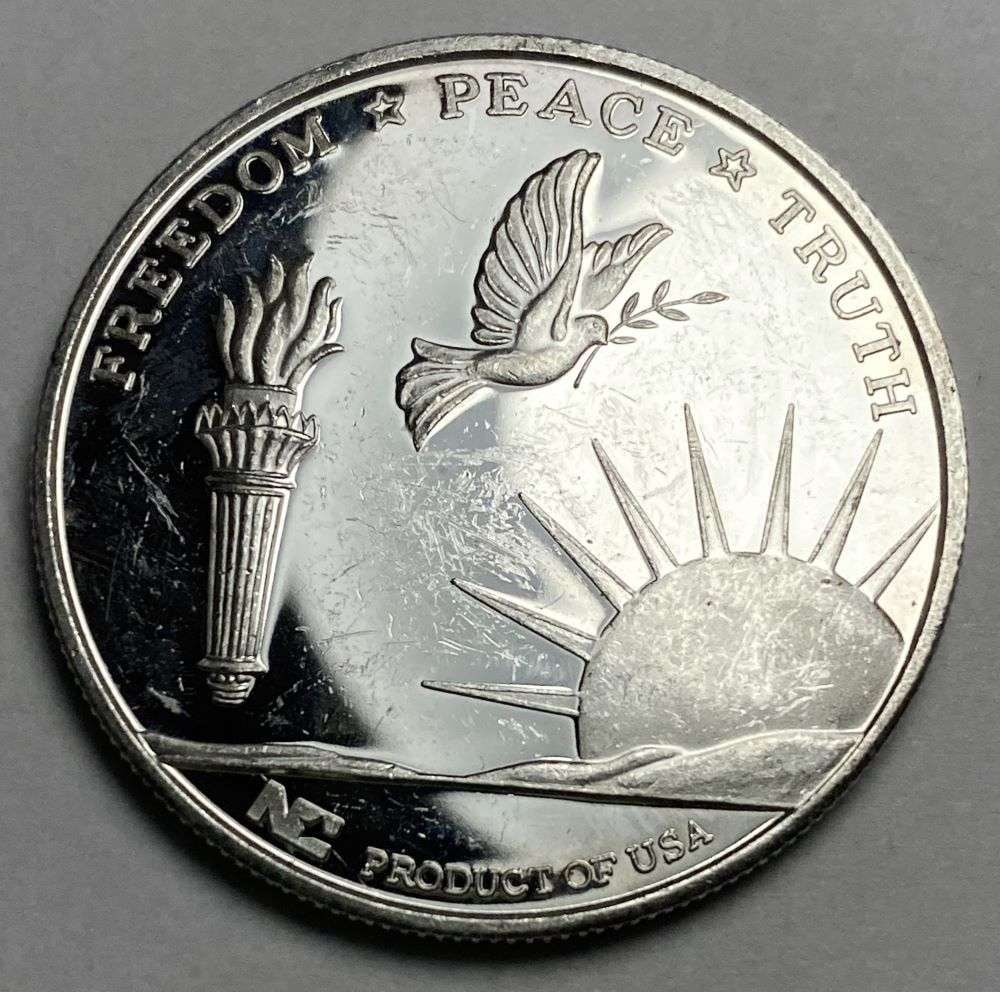 NC National Commercial "Freedom Peace Truth" Proof 1 ozt .999 Silver (1 of 2)