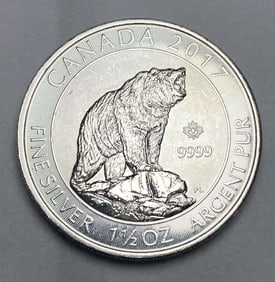 2017 Canada $8 Grizzly Bear 1.5 ozt .9999 Silver