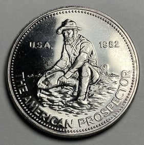 1982 Engelhard The American Prospector 1 ozt .999 Silver