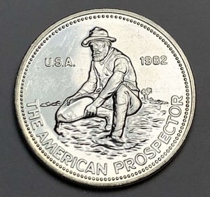 1982 Engelhard The American Prospector 1 ozt .999 Silver