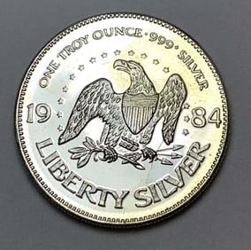1984 A-Mark "Life Liberty Happiness" 1 ozt .999 Silver