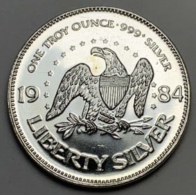 1984 A-Mark "Life Liberty Happiness" 1 ozt .999 Silver