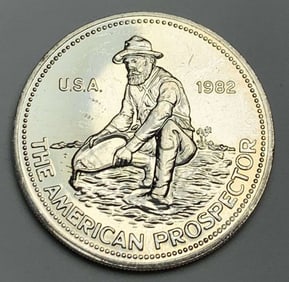 1982 Engelhard The American Prospector 1 ozt .999 Silver