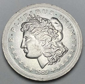1985 Morgan Design 1 ozt .999 Silver Trade Unit