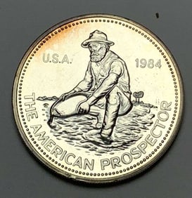 1984 Engelhard The American Prospector 1 ozt .999 Silver