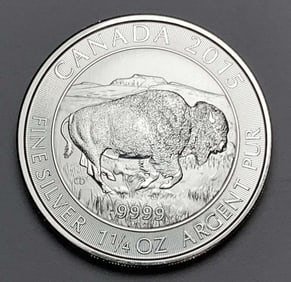 2015 Canada $8 Bison 1.25 ozt .9999 Silver