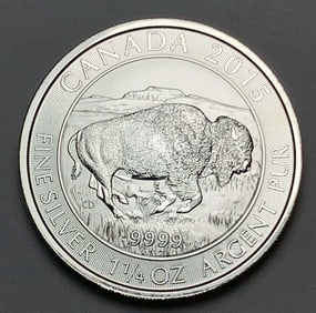 2015 Canada $8 Bison 1.25 ozt .9999 Silver