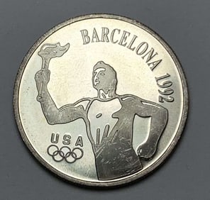 1992 Barcelona Olympics 1 ozt .9999 Silver