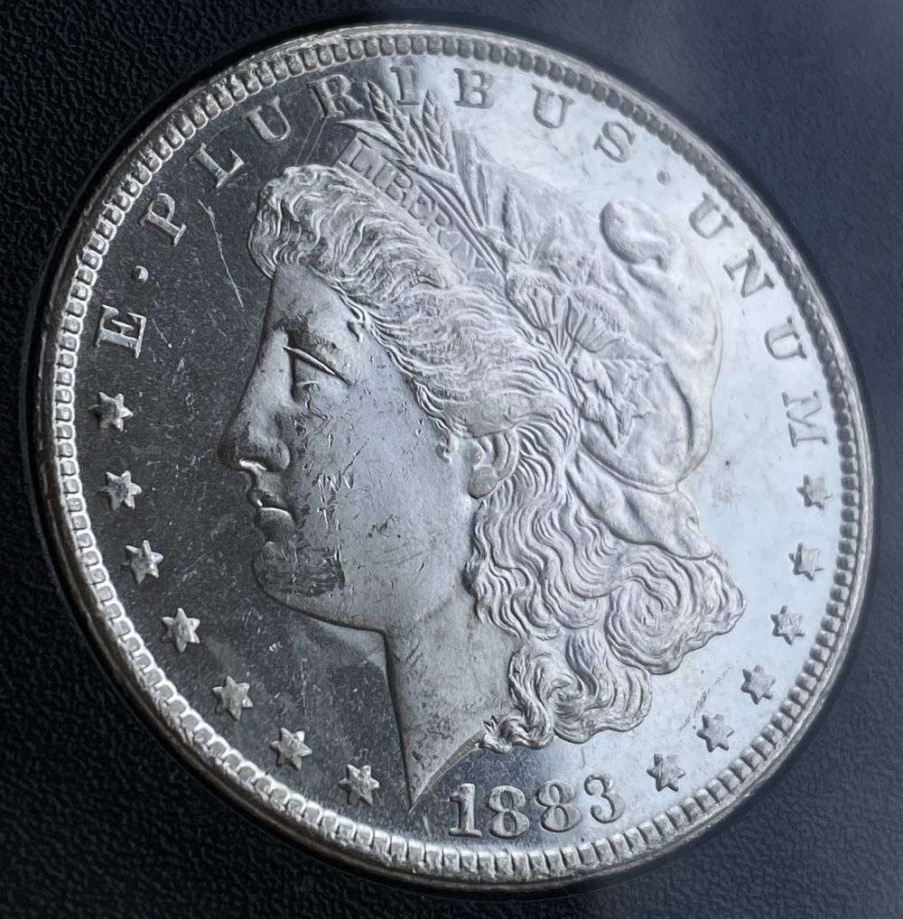 1883-CC Morgan Silver Dollar GSA MS65 DMPL: Scan the QR code listed to see a video of the coin. Winner shall receive the exact coin shown here. (RR/UBB)