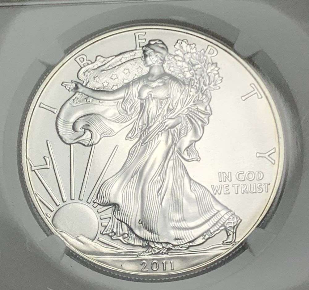 2011 American Silver Eagle NGC MS69 25th Anniversary (1 of 4)