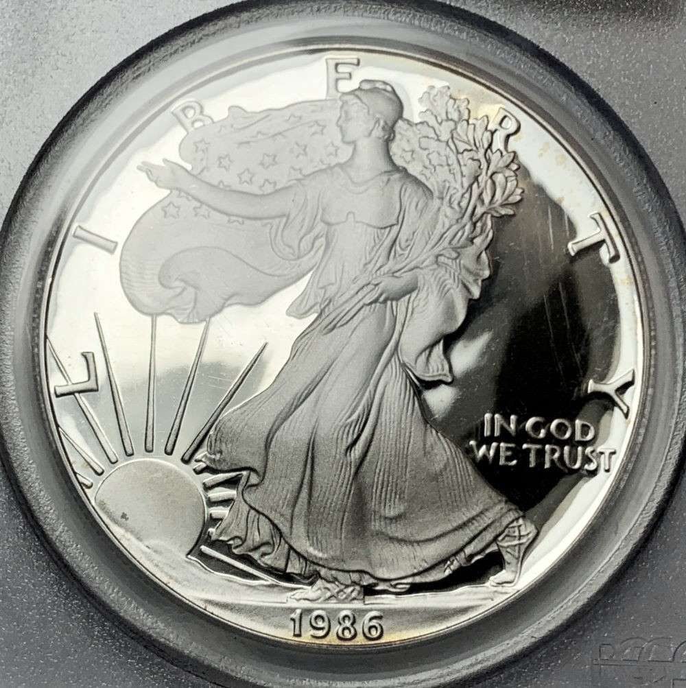 1986-S American Silver Eagle PCGS PR69 DCAM (1 of 4)