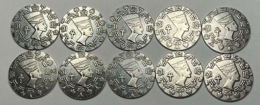 Monarch Medals Egyptian 1/10 ozt .999 Silver (10-coins): Winner shall receive (10) coins precisely resembling the one shown here. (CD/TVPD=B)