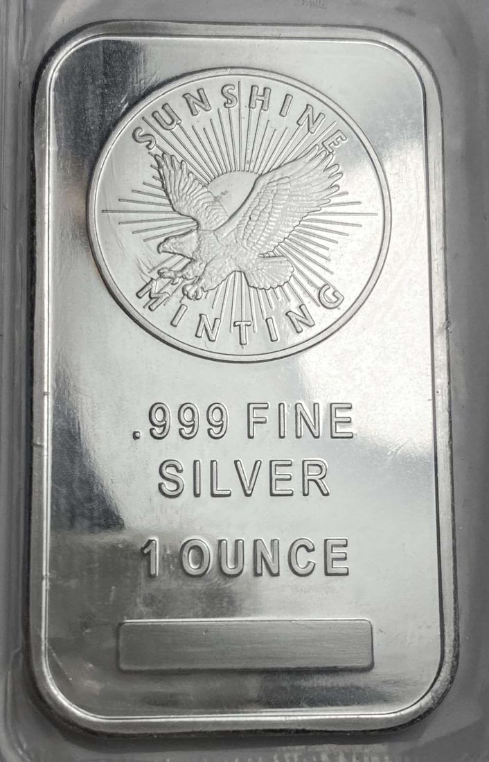 Sunshine Minting Eagle 1 ozt .999 Silver Bar (1 of 3)