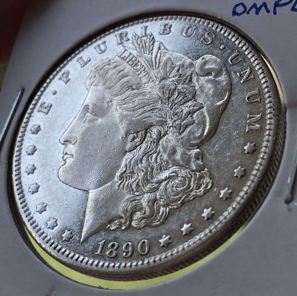 1890-CC Morgan Silver Dollar AU58 DMPL (1 of 5)