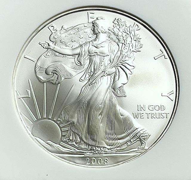 2008 American Silver Eagle NGC MS69 Early Releases (1 of 4)