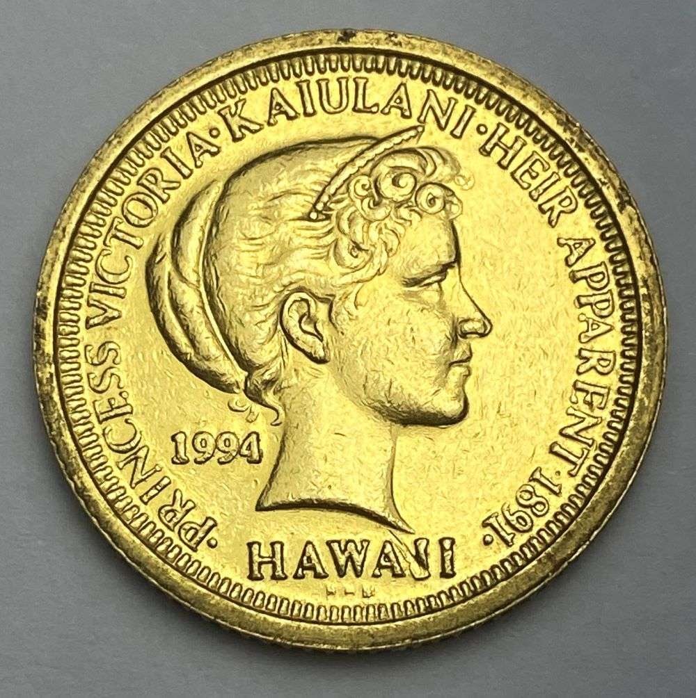 Ex Jewelry 1994 Rare Hawaii Princess Victoria Kaiulani .9999 Gold 1/4th ozt (1 of 3)