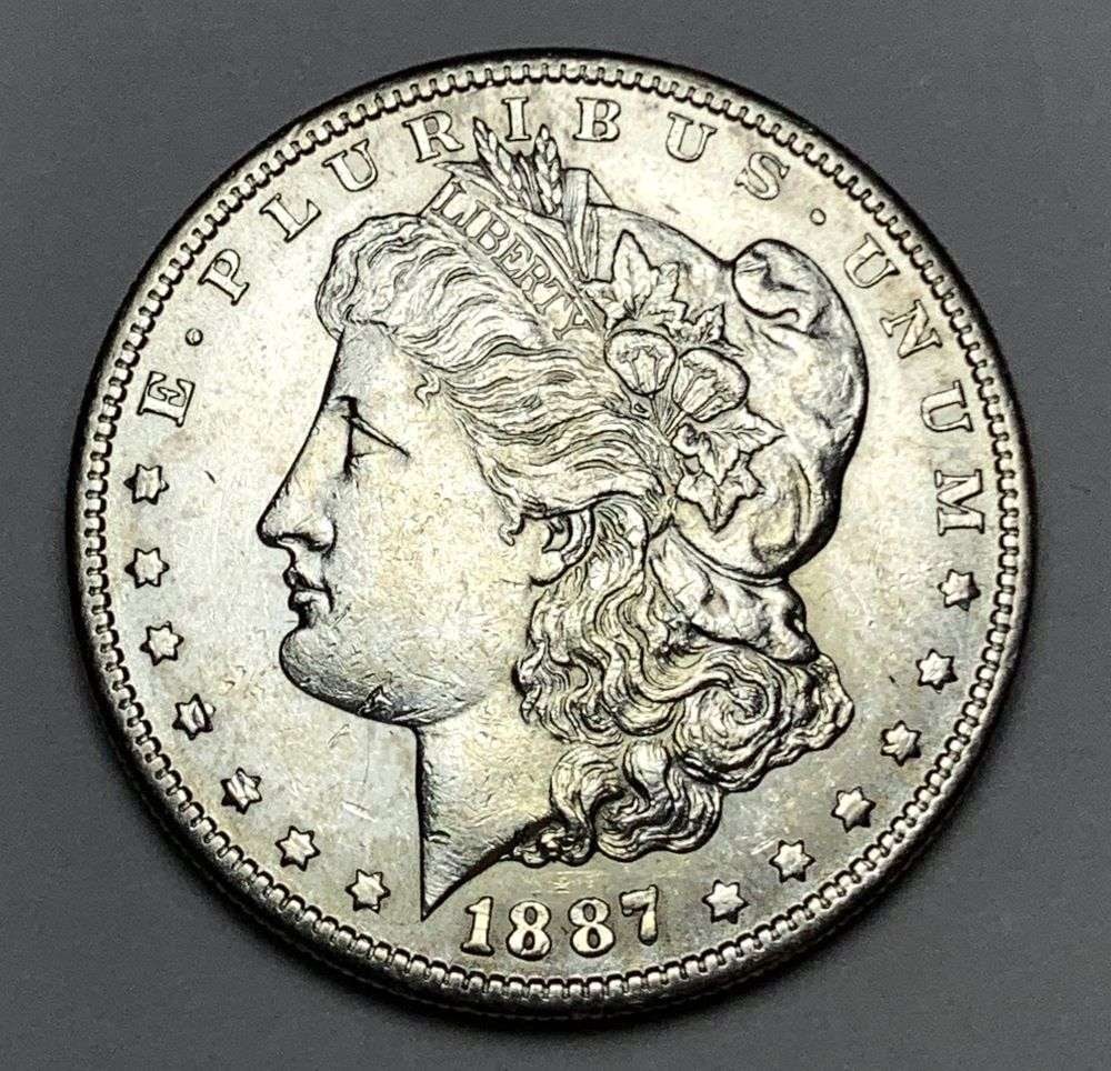 1887-S Morgan Silver Dollar AU Details (1 of 2)