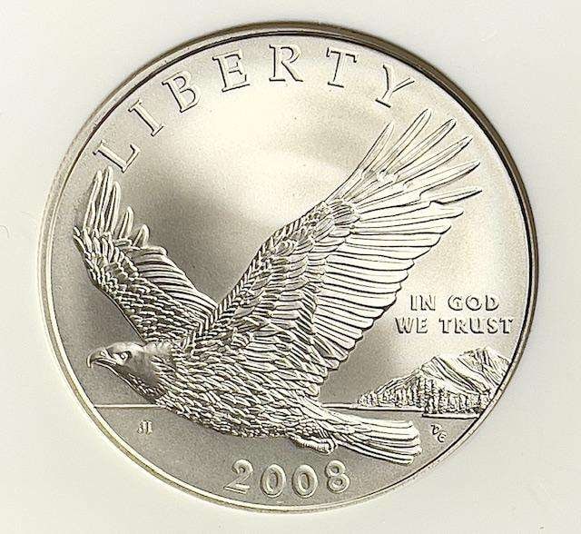 2008-P Bald Eagle 1 ozt .999 Silver Dollar NGC MS70 (1 of 4)
