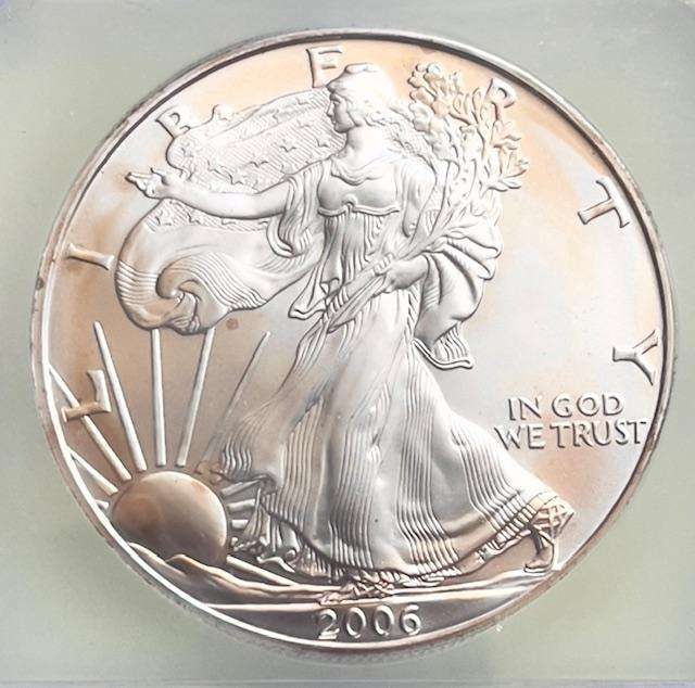 2006 American Silver Eagle MS70 First Day of Issue (1 of 4)