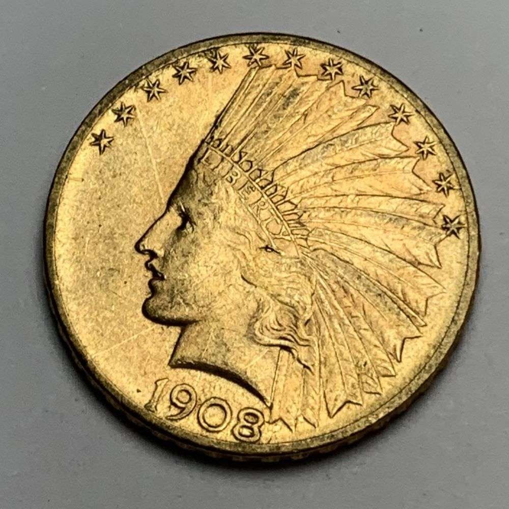 1908-S Gold $10 Indian Head MS64 Details (1 of 3)