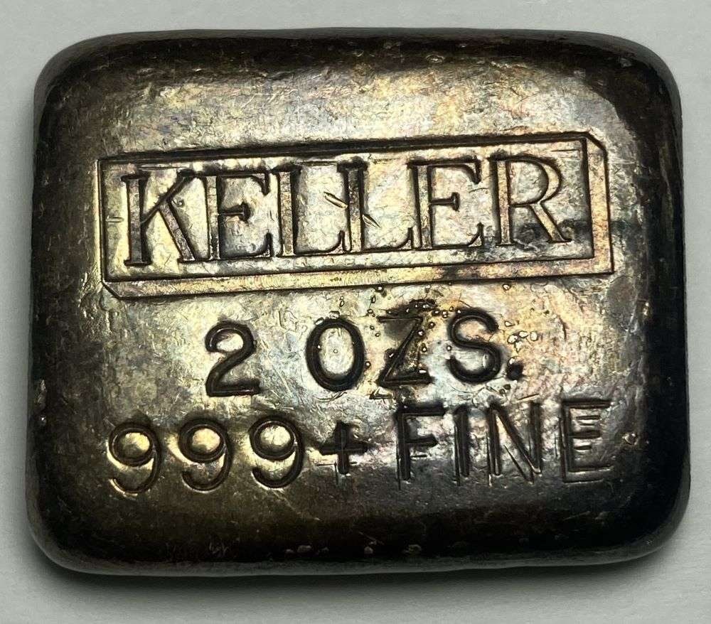Keller 2 ozt .999 Silver Bar: Winner shall receive the exact bar shown here. (CD)
