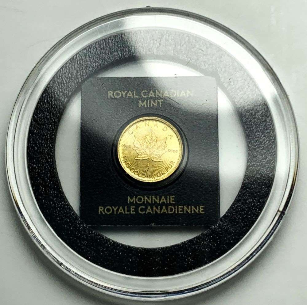 2021 Canada 50c Maple Leaf 1g .9999 Gold (1 of 2)